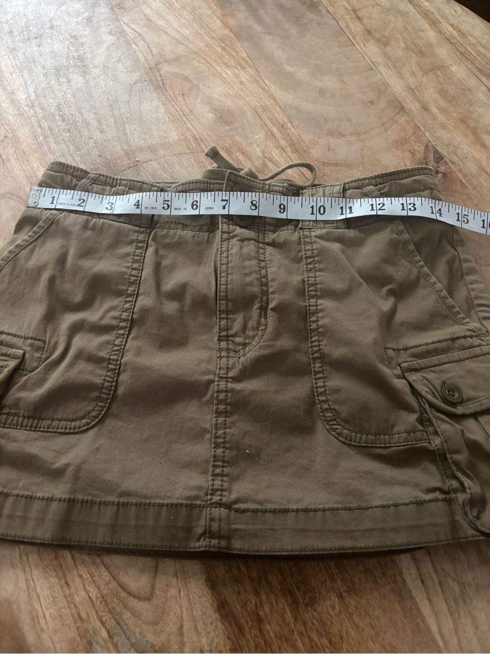 Abercrombie & Fitch Olive Green Cargo Mini Skirt size xs - Picture 6 of 6